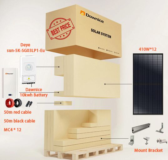 5KVA Hybrid Solar System 5Kw With 10Kwh Lithium Battery