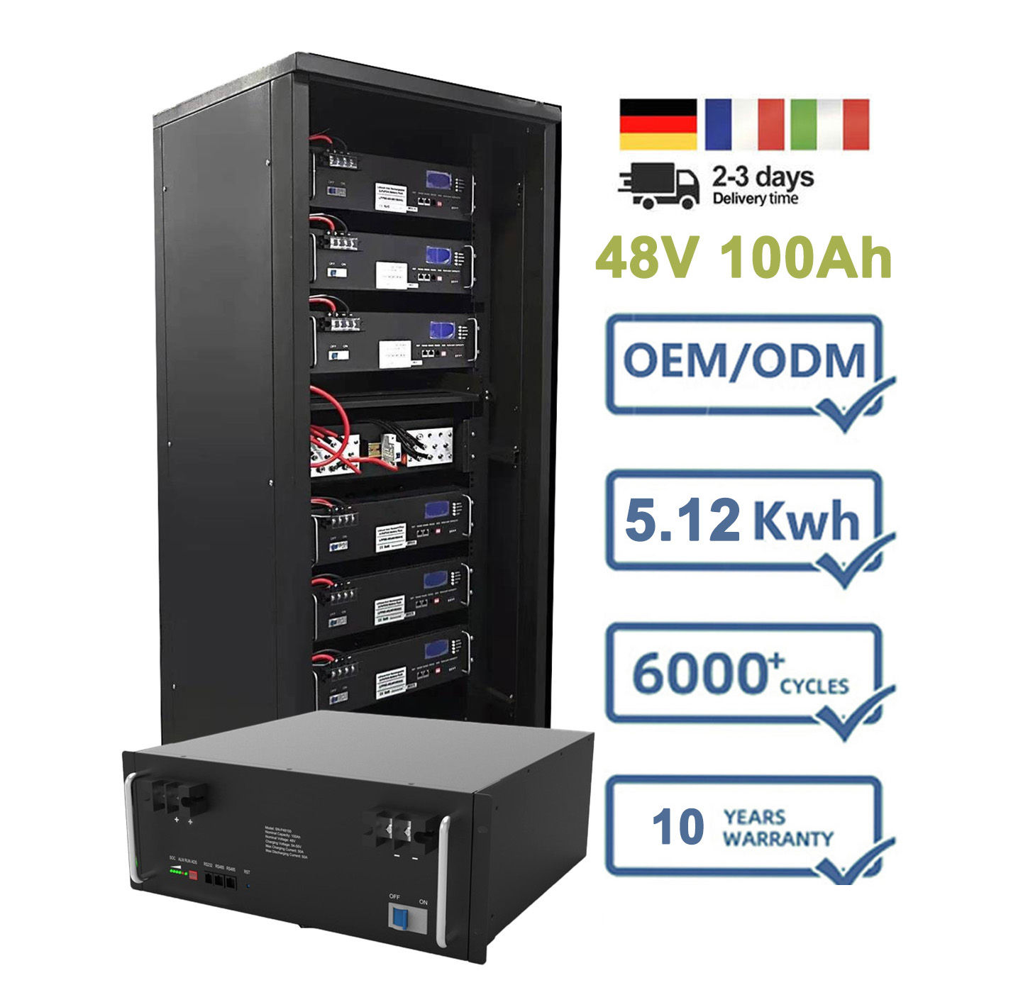 48v 100ah rack battery