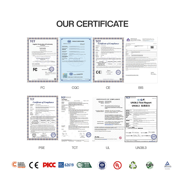 dawnice solar battery certificate