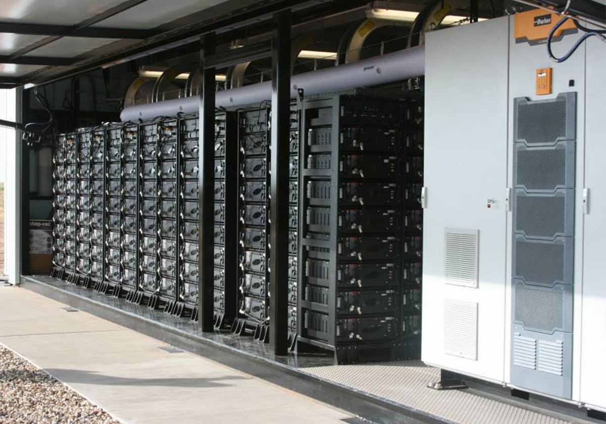 container battery storage structure