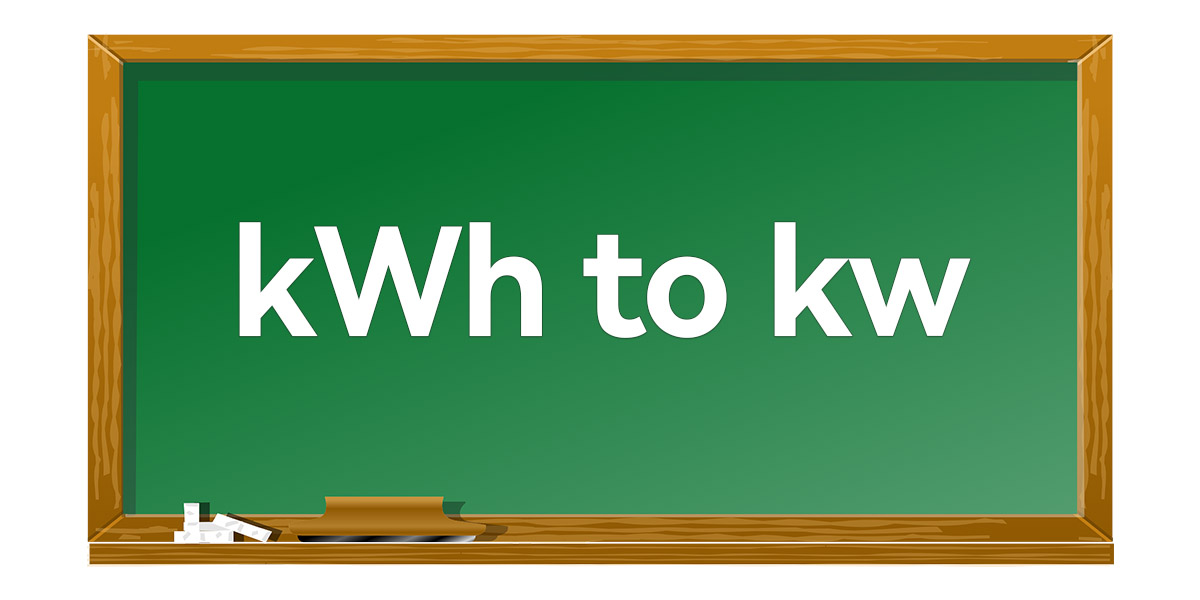 kWh to kW in Solar and Energy Storage System