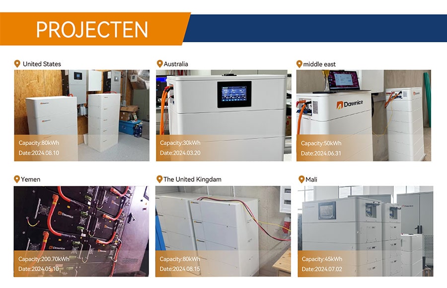 Gestapelde batterij installatie geval