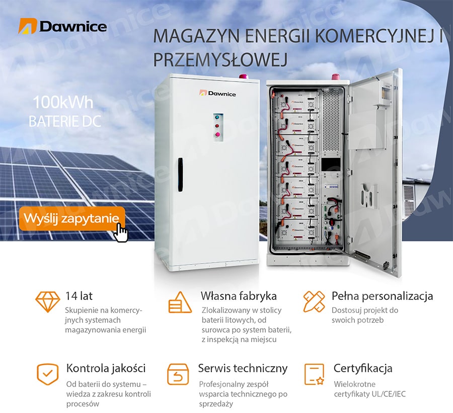 Wprowadzenie do baterii 100 kWh DC Side