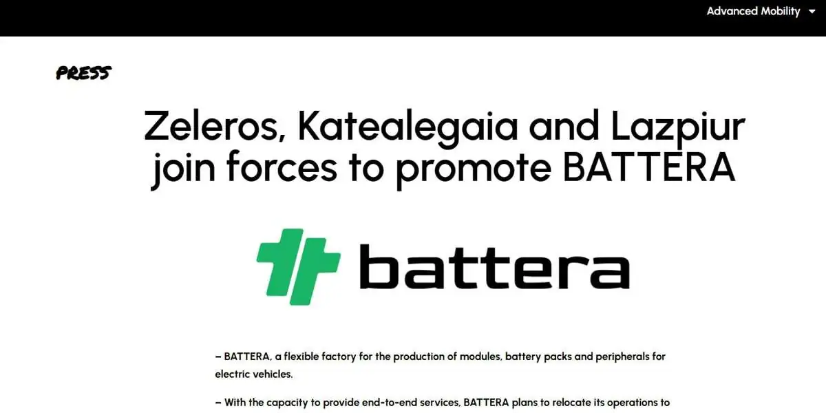 Zeleros Battera JV