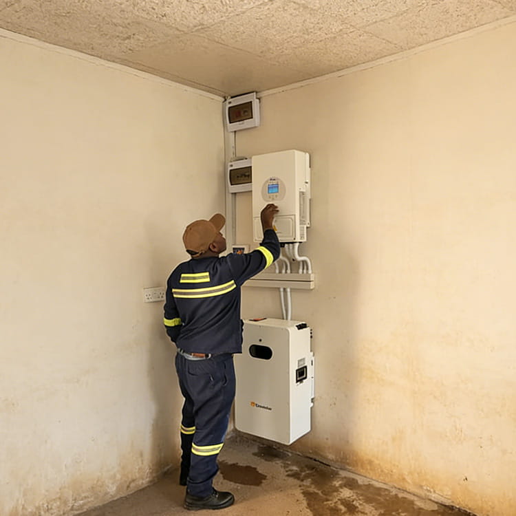 16kwh-wall-mounted-battery-with-deye-inverter-zambia Netherlands Customer 2mwh Industrial And Commercial System Project