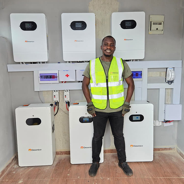 3x15kwh-dawnice-wall-mounted-battery-with-dawnice-inverter-nigeria Netherlands Customer 2mwh Industrial And Commercial System Project