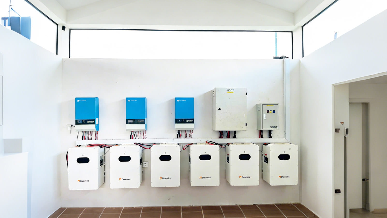 5 x 10kWh Dawnice Wall-Mounted Batteries for Cambodia Residential Use