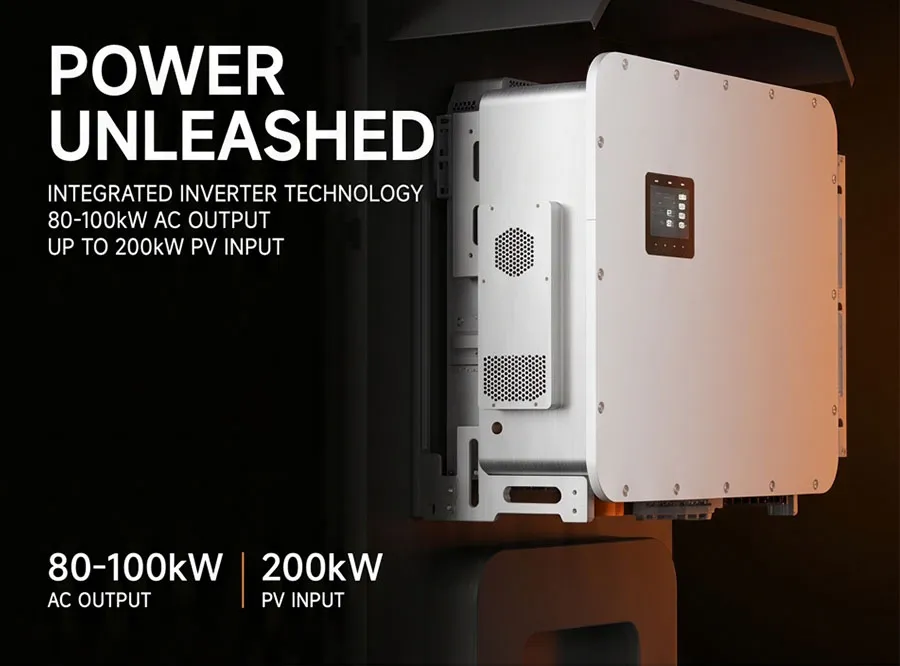 เทคโนโลยีอินเวอร์เตอร์ 80kw-100kw-208kwh ระบายความร้อนด้วยของเหลว ESS WD ECF208S