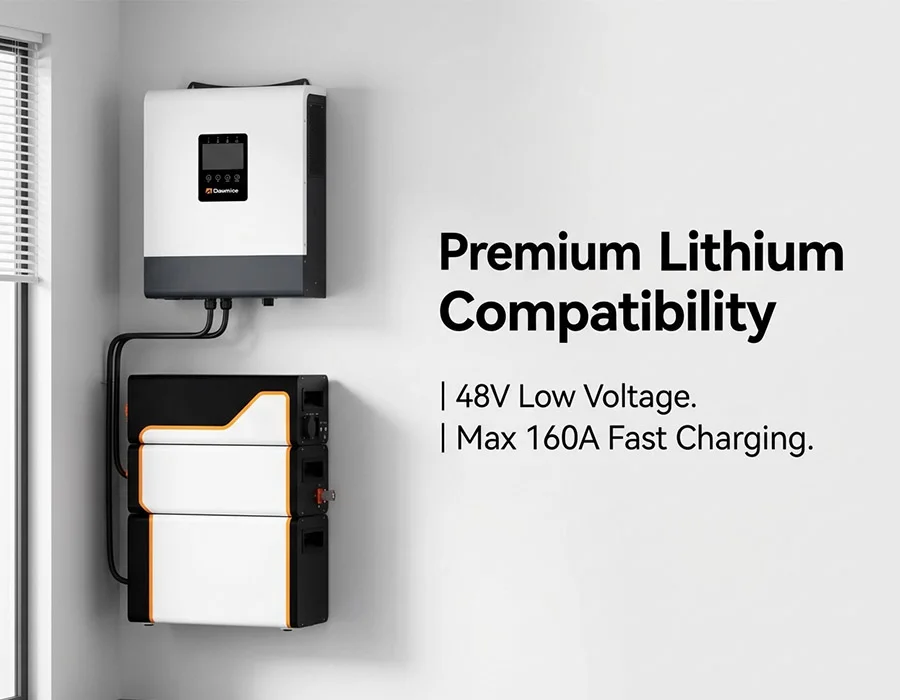 DWA-12K-LP1EU-DO-12kW-Off-Grid-Inverter-Lithium-Battery-Compatibility