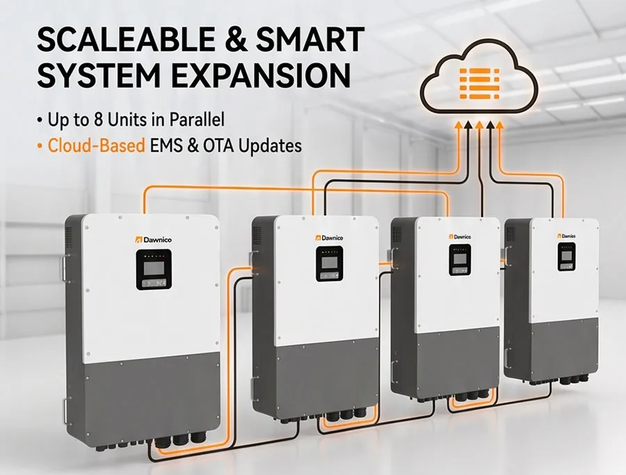 DWH-30K-70K-HP3US-S-commercial-three-phase-hybrid-inverter-side-angle