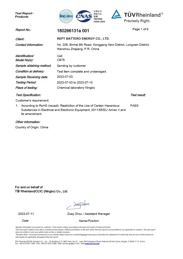 RoHS-Certificate-REPT-314Ah RoHS-Certificate-REPT-314Ah